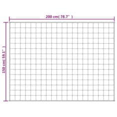 Vidaxl Obtežena odeja siva 150x200 cm 7 kg blago