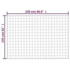 Vidaxl Obtežena odeja modra 155x220 cm 11 kg blago