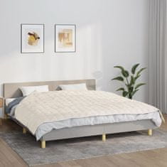 Vidaxl Obtežena odeja svetlo krem 155x220 cm 11 kg blago