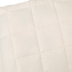 Vidaxl Obtežena odeja svetlo krem 200x230 cm 9 kg blago