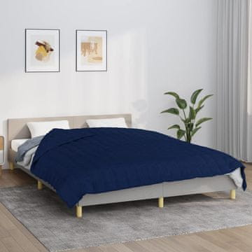 Vidaxl vidaXL Obtežena odeja, modra, 220 x 235 cm, 11 kg, blago