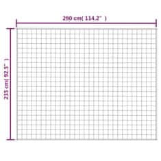 Vidaxl Obtežena odeja modra 235x290 cm 11 kg blago