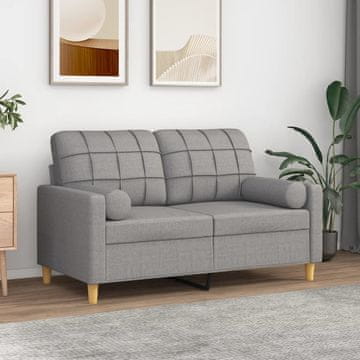 Vidaxl vidaXL Dekorativne blazine, 2 kosa, svetlo siva, Ø15x50 cm, blago