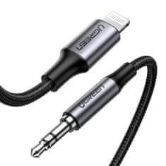 Ugreen AUX avdio kabel za iPhone MFI Lightning - 3,5 mm mini jack 1 m siv