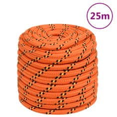 Greatstore Vrv za čoln oranžna 18 mm 25 m polipropilen