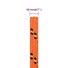 Greatstore Vrv za čoln oranžna 18 mm 25 m polipropilen