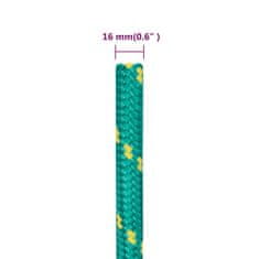 Vidaxl Vrv za čoln zelena 16 mm 100 m polipropilen