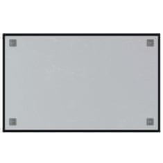 Vidaxl Stenska magnetna tabla črna 80x50 cm kaljeno steklo