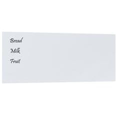 Vidaxl Stenska magnetna tabla bela 100x40 cm kaljeno steklo