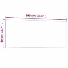 Vidaxl Stenska magnetna tabla bela 100x40 cm kaljeno steklo