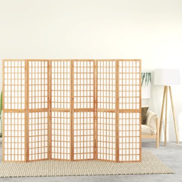 Vidaxl Zložljiv 6-delni paravan japonski stil 240x170 cm črne barve