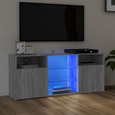 Vidaxl TV omarica z LED lučkami siva sonoma 120x30x50 cm