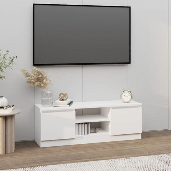 Vidaxl TV omarica z vrati bela 102x30x36 cm