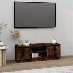 Vidaxl TV omarica z vrati dimljen hrast 102x30x36 cm