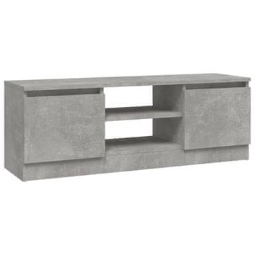 Vidaxl TV omarica z vrati betonsko siva 102x30x36 cm