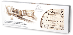 UGEARS 3D lesena mehanska sestavljanka Mehanska mestna tramvajska linija