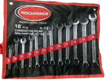 shumee 12delni komplet odprtih ključev ROCKFORCE