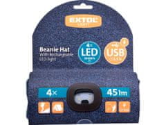 LED čelna svetilka Extol Svetlobna kapa z naglavno svetilko, polnilna, modra / črna