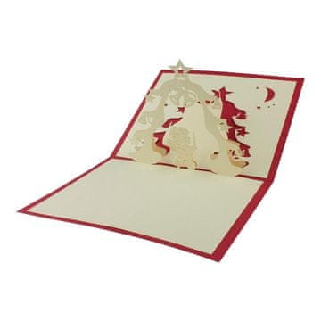 Northix Ročno izdelana pop-up božična voščilnica - št. 9