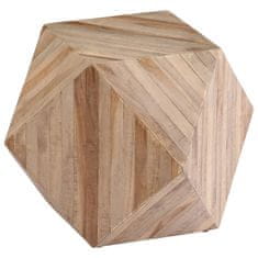 Vidaxl Stranska mizica iz predelane tikovine 40x40x40 cm