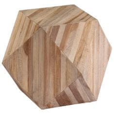 Vidaxl Stranska mizica iz predelane tikovine 40x40x40 cm