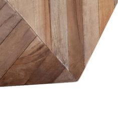 Vidaxl Stranska mizica iz predelane tikovine 40x40x40 cm