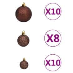 Vidaxl Umetna osvetljena novoletna jelka z bunkicami bela 240 cm
