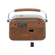 LTC Prenosni RETRO radio bluetooth, AM/FM, MP3, USB, SD s polnilno baterijo 1200mAh