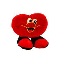 TIMMLUX Plišasto srce rdeče z nogami in obrazom 17 cm