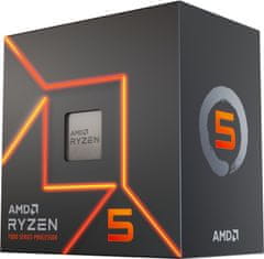 AMD Ryzen 5 7600 procesor, 6 jedrni, 12 niti, 3,8 GHz, 5,1 GHz Boost, Wraith Stealth hladilnik (100-100001015BOX)
