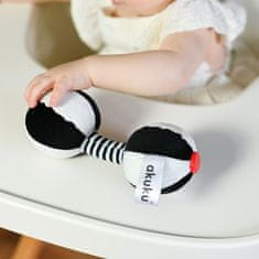 AKUKU Otroška senzorična kontrastna igrača z ropotuljico Chinka