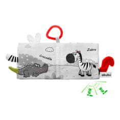 AKUKU Otroška senzorična kontrastna knjiga živali