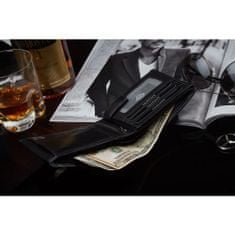 ZAGATTO Moška denarnica z žepom na zadrgo ZG-003-BAR