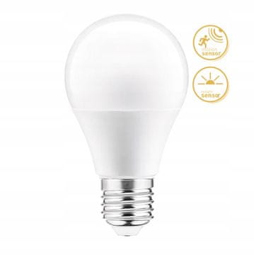 GTV E27 3000K LED žarnica s senzorjem gibanja in mraka