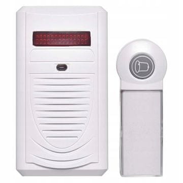 shumee Brezžični zvonec bele barve