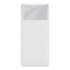 BASEUS Bipow Power Bank 10000mAh 2x USB / USB-C / micro USB 15W, biely