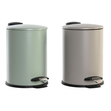 DKD Home Decor Koš za pedala DKD Home Decor Beige Green 3 L Urban (2 enoti)