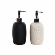 DKD Home Decor Dozator za milo DKD Home Decor PVC Stoneware Skandinavski 8 x 8 x 18 cm (2 enoti)