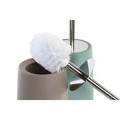 DKD Home Decor WC ščetka DKD Home Decor 11 x 11 x 41 cm bež Nerjaveče jeklo Zelena Dolomit (2 enoti)