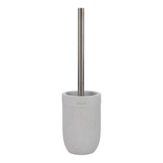 DKD Home Decor WC ščetka DKD Home Decor 10 x 10 x 37 cm Cement iz nerjavečega jekla Bela