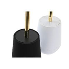 DKD Home Decor Ščetka za stranišče DKD Home Decor Bela Črna Polistiren iz nerjavečega jekla 12 x 12 x 34,5 cm (2 enoti)