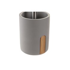 DKD Home Decor WC ščetka DKD Home Decor 9,5 X 9,5 X 36,5 CM Naravna siva cementna