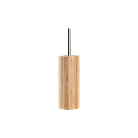 DKD Home Decor WC ščetka DKD Home Decor Silver Natural Metal Bamboo 10 x 10 x 36,8 cm