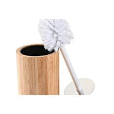 DKD Home Decor WC ščetka DKD Home Decor Silver Natural Metal Bamboo 10 x 10 x 36,8 cm