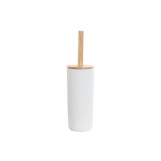 DKD Home Decor WC ščetka DKD Home Decor 10 x 10 x 38 cm Naravna bela kamnita posoda