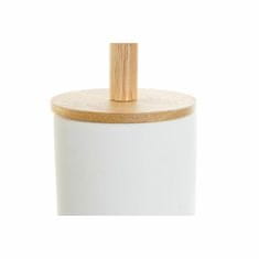 DKD Home Decor WC ščetka DKD Home Decor 10 x 10 x 38 cm Naravna bela kamnita posoda