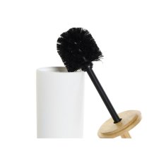 DKD Home Decor WC ščetka DKD Home Decor 10 x 10 x 38 cm Naravna bela kamnita posoda