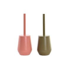 DKD Home Decor WC ščetka DKD Home Decor Pink 12 x 12 x 34,5 cm Zeleni polistiren (2 enoti)
