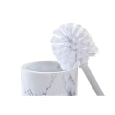 DKD Home Decor Toaletna ščetka DKD Home Decor Bela naravna kovinska smola Naravni kavčuk Marmor Scandi 30 x 40 cm 10,3 x 10,3 x 38 cm