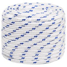 Vidaxl Vrv za čoln bela 16 mm 100 m polipropilen
